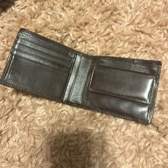 men's brown leather FENDI bifold wallet